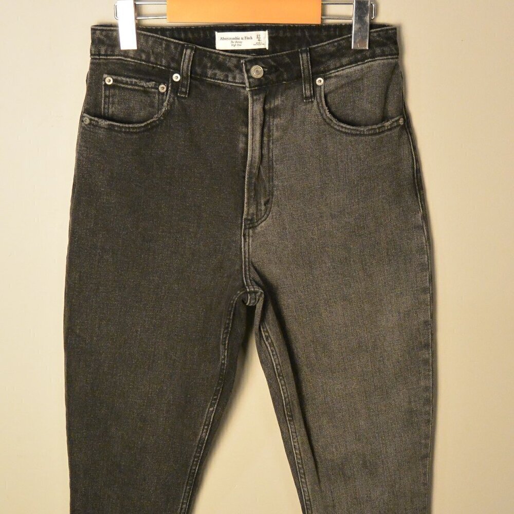 Abercrombie & Fitch Two Tone The Skinny High Rise Jean Black Women’s Size 27 4R